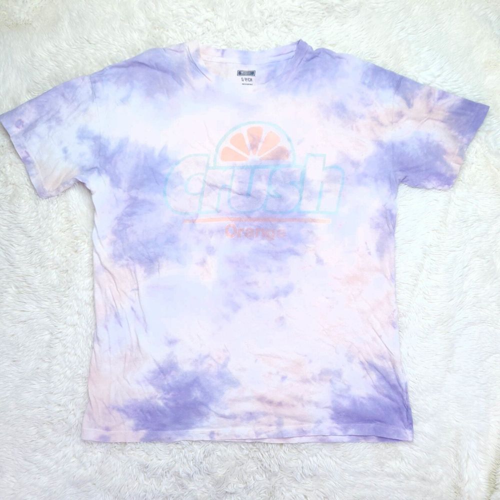 American Eagle Tailgate Orange Crush Tie Dye Soda Tee Pop Size S Vintage Look